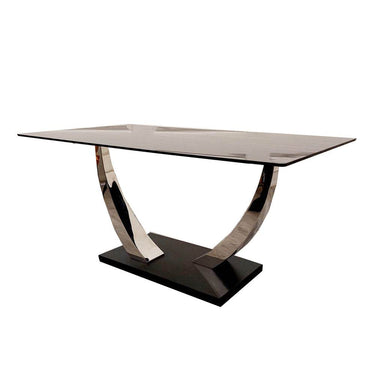 Venus 1.6m Luxury Dining Table with Black Sintered Stone Top & 4 Elegant Luna Chairs - UK Luxury Furniture